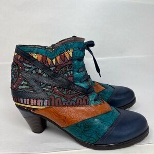 Socofy Women’s Lace Up Ankle Boots Booties Size 40 US 9